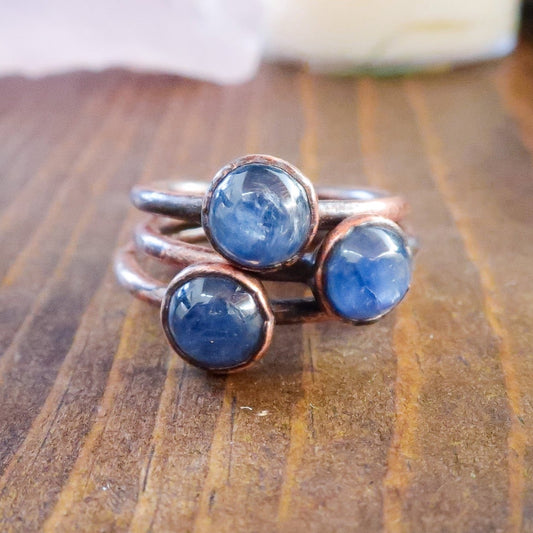 Blue Kyanite Ring | Copper | Size 6, 7, 8 - Blackbird & Sage Jewelry