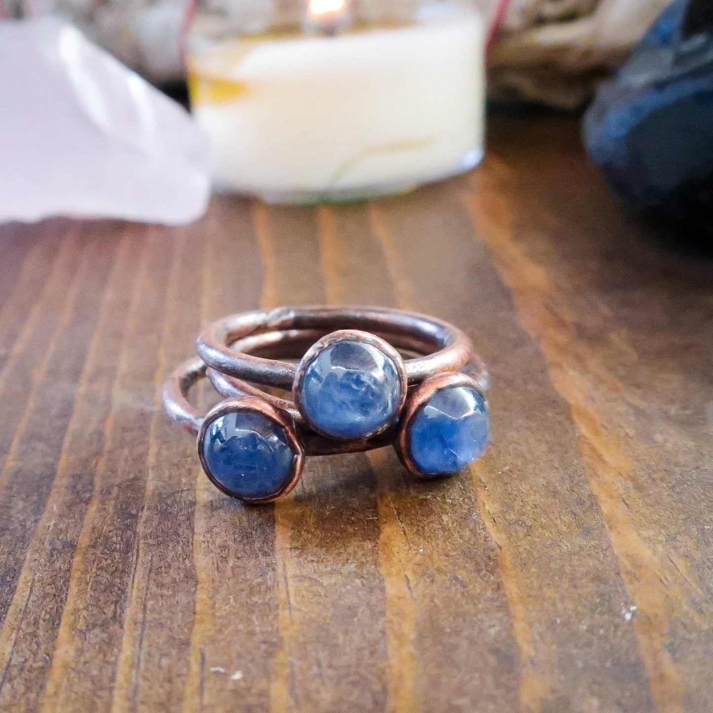 Blue Kyanite Ring | Copper | Size 6, 7, 8 - Blackbird & Sage Jewelry