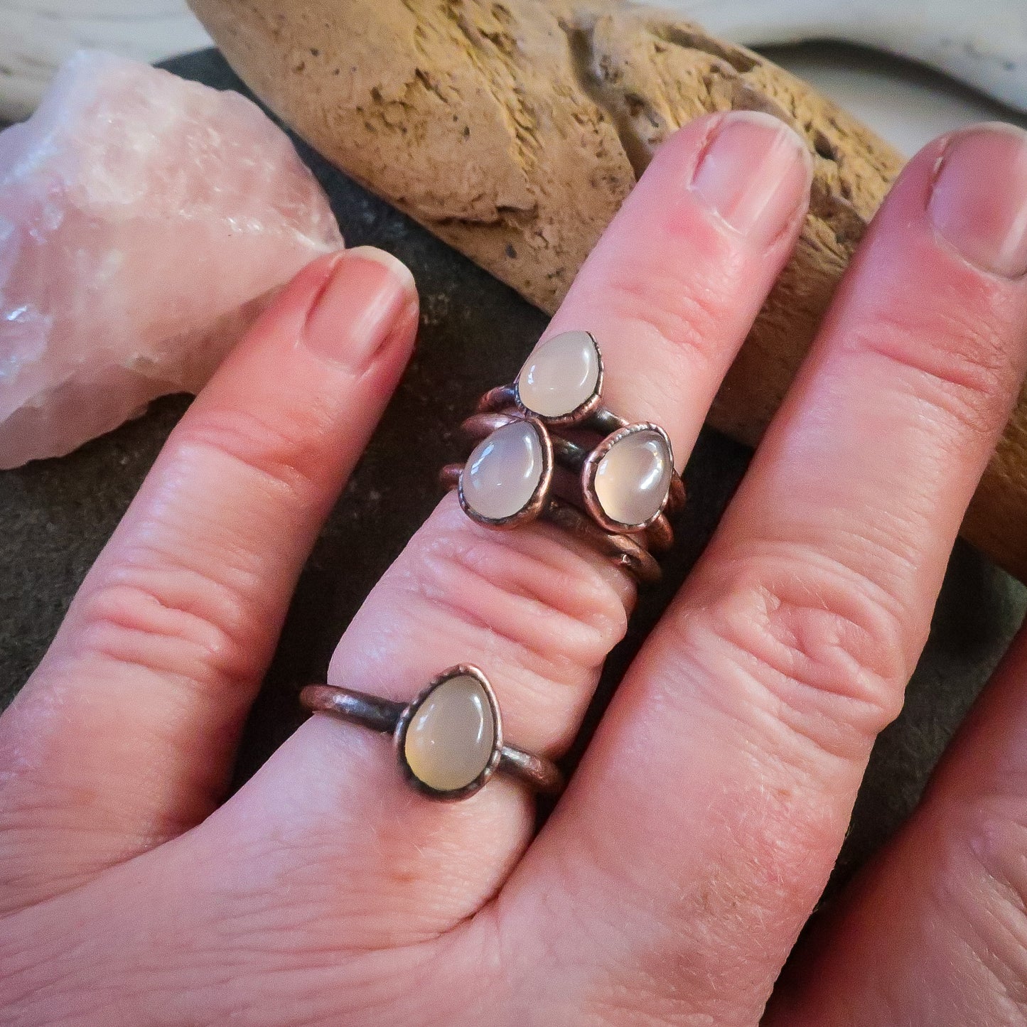 Pink Chalcedony New Beginnings Ring | Copper - Blackbird & Sage Jewelry