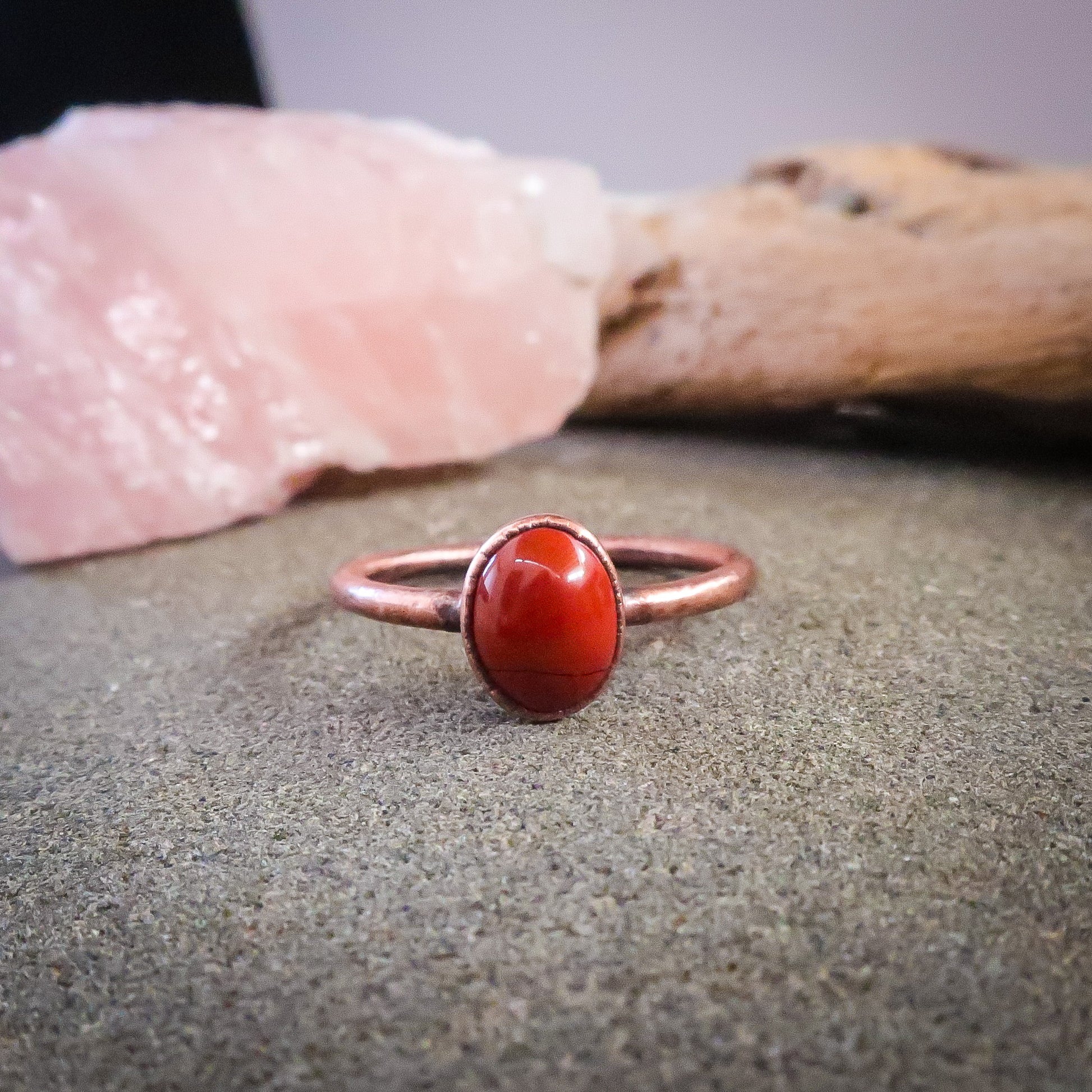 Supreme Nurturer Red Jasper Ring Set In Copper | US/CA Size 7.25 - Blackbird & Sage Jewelry