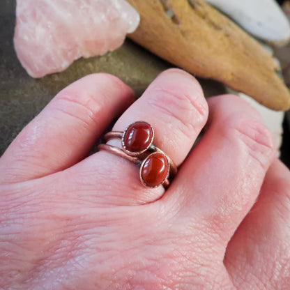Supreme Nurturer Red Jasper Ring Set In Copper | US/CA Size 7, 7.25 - Blackbird & Sage Jewelry