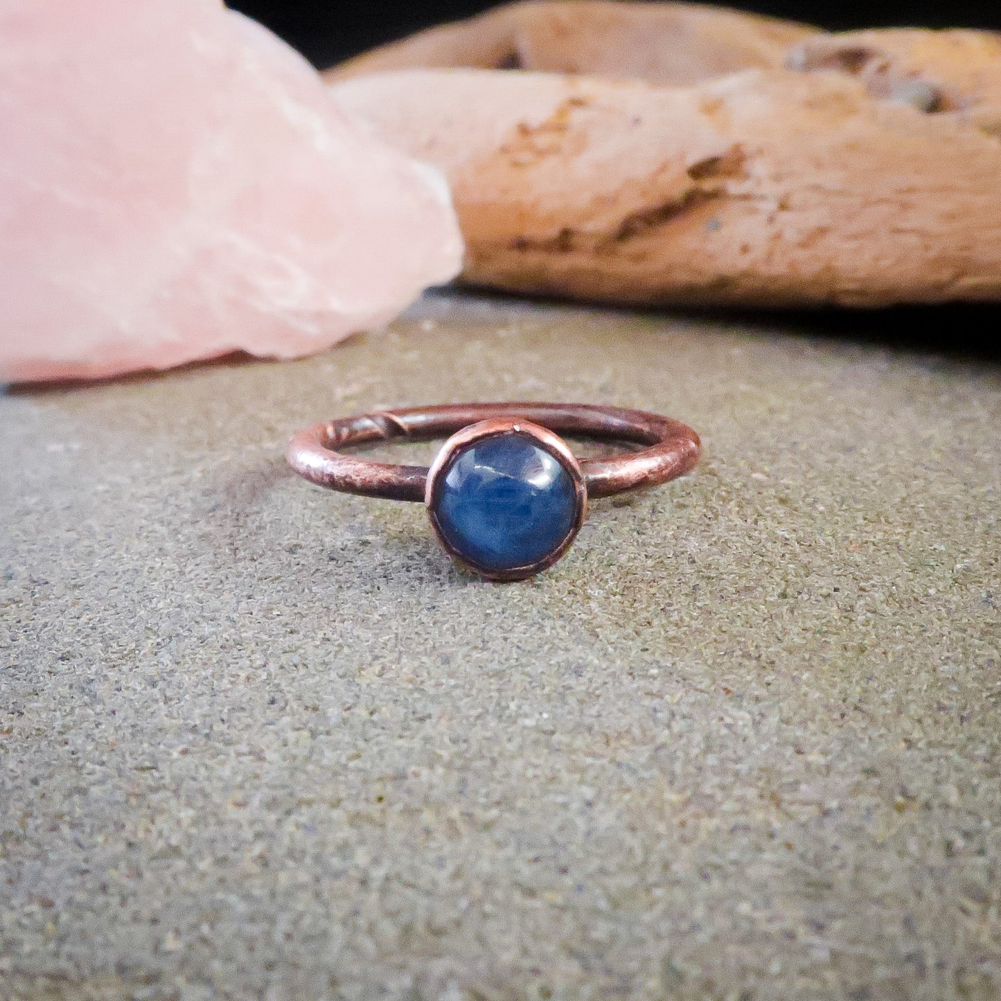 Blue Kyanite Ring | Copper | Size 8 - Blackbird & Sage Jewelry