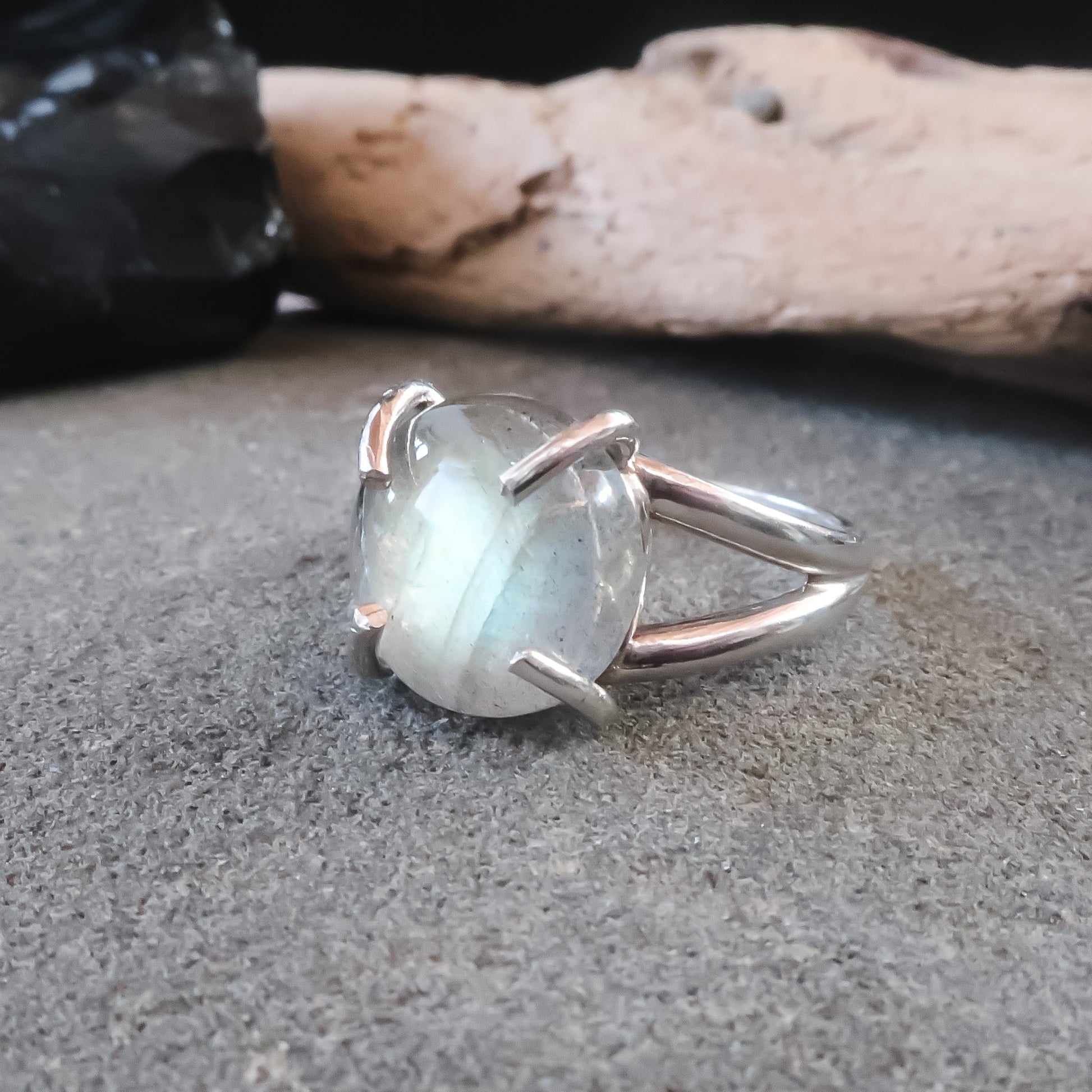 Labradorite Transformation Ring | Sterling Silver | Size 8  - Blackbird & Sage Jewelry 