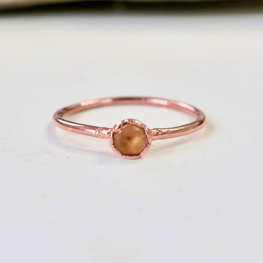 Dainty Citrine Ring | Copper | Size 5 - Blackbird & Sage Jewelry